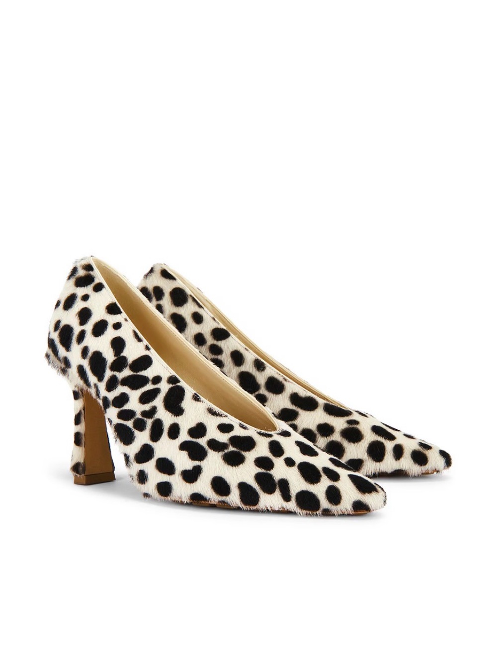 Bottega Veneta Sofia Lamb Hair Pump in Jaguar Print 37.5 New in Box